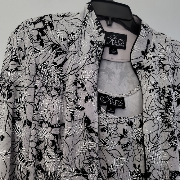 ALEX EVENINGS Women's Beaded Twin Set - Picture 9 of 12